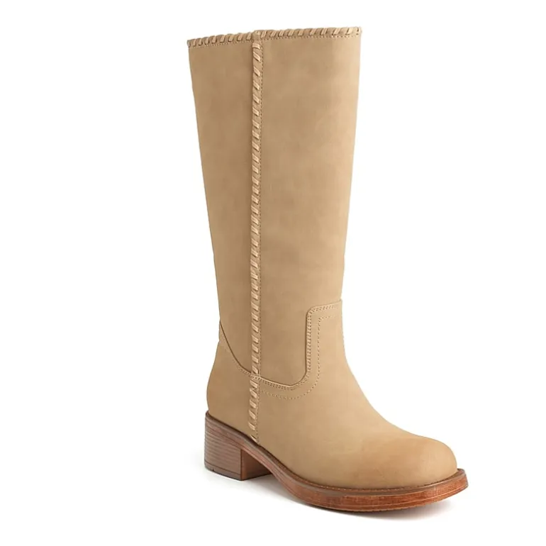 New York & Company Womens Carmen Stacked Heel Over the Knee Boots