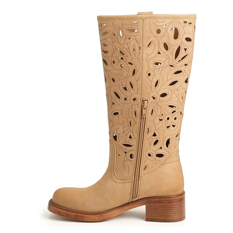 New York & Company Womens Curtis Stacked Heel Over the Knee Boots