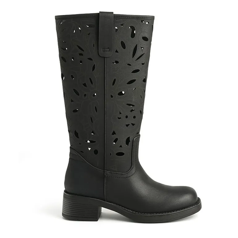 New York & Company Womens Curtis Stacked Heel Over the Knee Boots