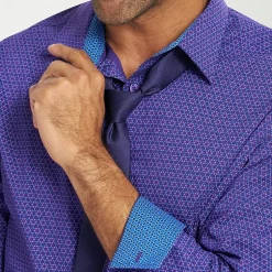 Nick Graham Mens Spread Collar Long Sleeve Shirt + Tie Set