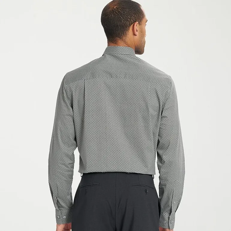 Nick Graham Mens Spread Collar Long Sleeve Shirt + Tie Set