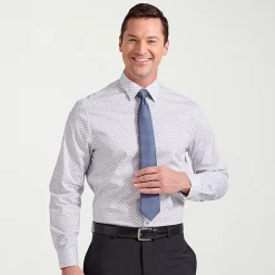 Nick Graham Mens Spread Collar Long Sleeve Stretch Fabric Shirt + Tie Set