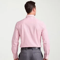 Nick Graham Mens Spread Collar Long Sleeve Stretch Fabric Shirt + Tie Set