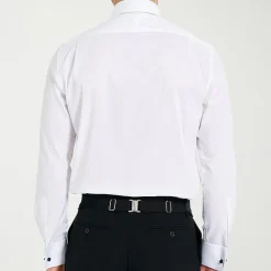 Nick Graham Tuxedo Mens Spread Collar Long Sleeve Stretch Fabric Shirt + Tie Set