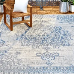 Nicole Miller Country Azalea Medallion UV Protection Washable Outdoor Rectangular Area Rug