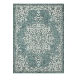 Nicole Miller Country Azalea Medallion UV Protection Washable Outdoor Rectangular Area Rug