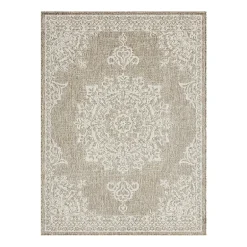 Nicole Miller Country Azalea Medallion UV Protection Washable Outdoor Rectangular Area Rug