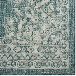 Nicole Miller Country Azalea Medallion UV Protection Washable Outdoor Rectangular Area Rug