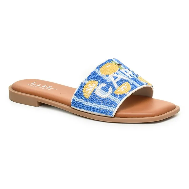 Nicole Miller Womens Destin Flat Sandals