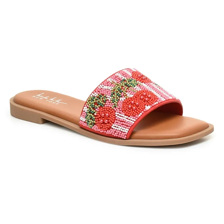 Nicole Miller Womens Destin Flat Sandals