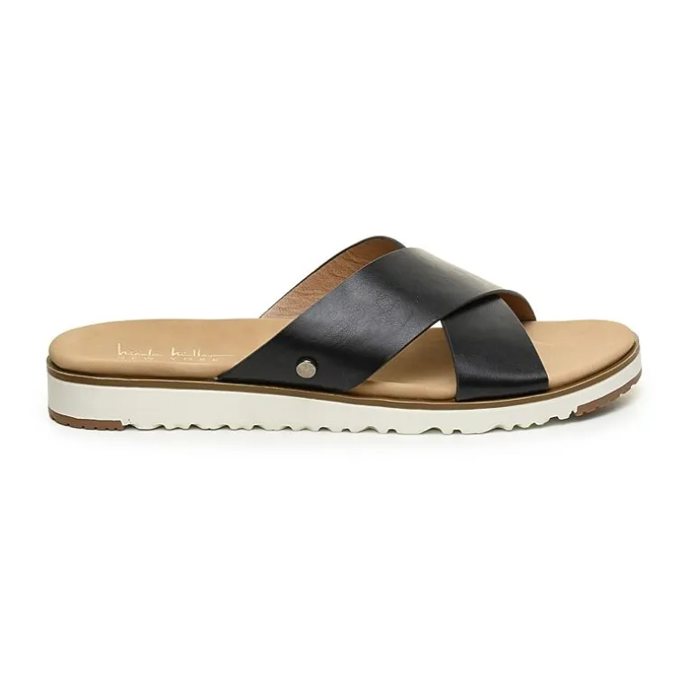 Nicole Miller Womens Fencie Criss Cross Strap Flat Sandals
