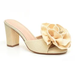 Nicole Miller Womens Poofy Heeled Sandals