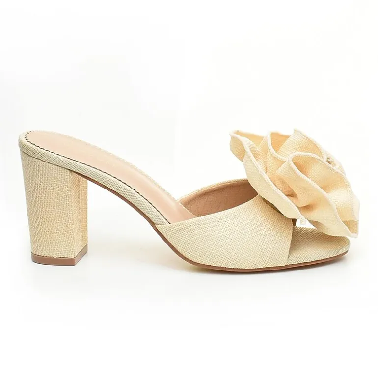Nicole Miller Womens Poofy Heeled Sandals