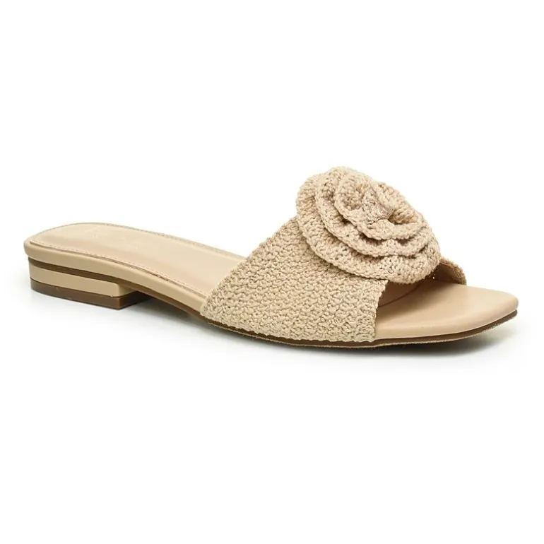 Nicole Miller Womens Rosette Heeled Sandals