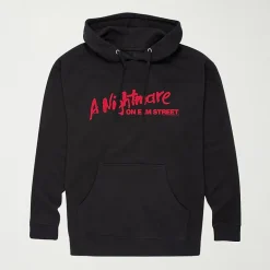Nightmare On Elm Street Logo Mens Long Sleeve Freddy Hoodie