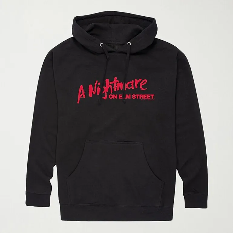 Nightmare On Elm Street Logo Mens Long Sleeve Freddy Hoodie