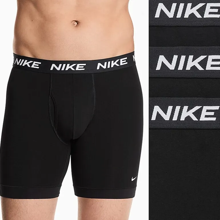 Nike All Day Cotton Stretch Mens 3 Pack Boxer Briefs Ke1310-001