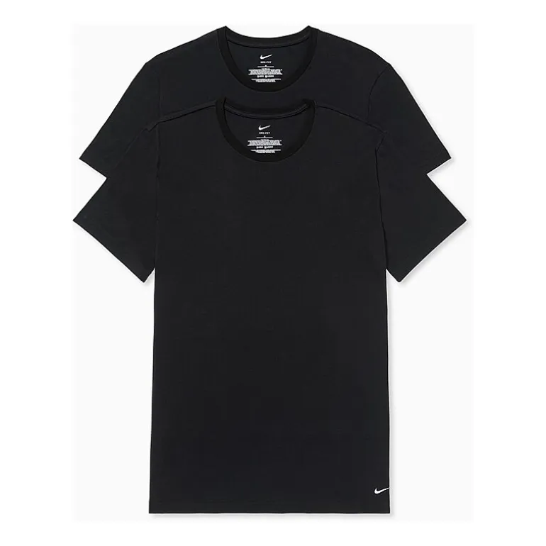Nike All Day Cotton Stretch Mens 2 Pack Short Sleeve Crew Neck Moisture Wicking T-Shirt