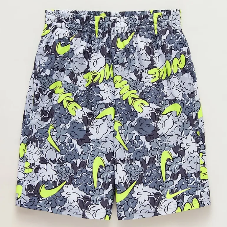 Nike Big Kid Boys Floral Swim Trunks