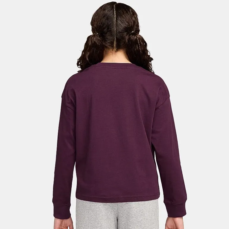 Nike Big Kid Girls Crew Neck Long Sleeve Active T-Shirt