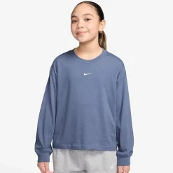 Nike Big Kid Girls Crew Neck Long Sleeve Active T-Shirt