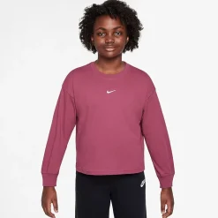 Nike Big Kid Girls Crew Neck Long Sleeve Active T-Shirt