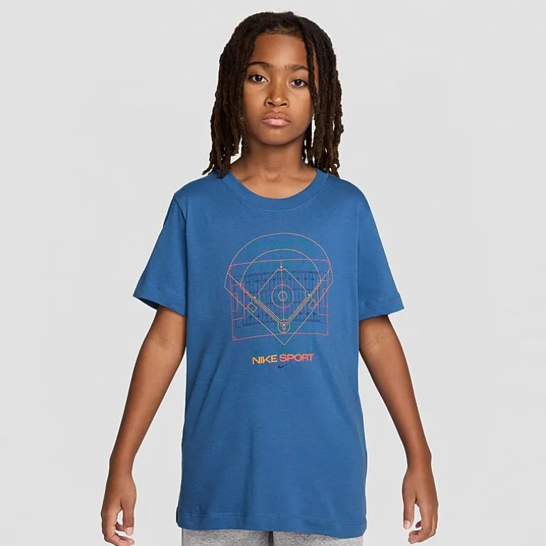 Nike Big Kid Unisex Crew Neck Short Sleeve Regular Fit Graphic T-Shirt