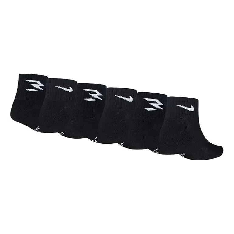 Nike 3BRAND by Russell Wilson Big Kid Boys Multi-Pack 6 Pair Quarter Ankle Socks