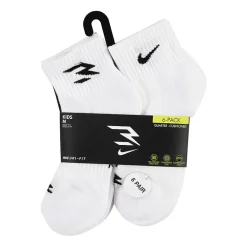 Nike 3BRAND by Russell Wilson Big Kid Boys Multi-Pack 6 Pair Quarter Ankle Socks