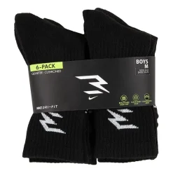 Nike 3BRAND by Russell Wilson Big Kid Boys 6 Pair Crew Socks