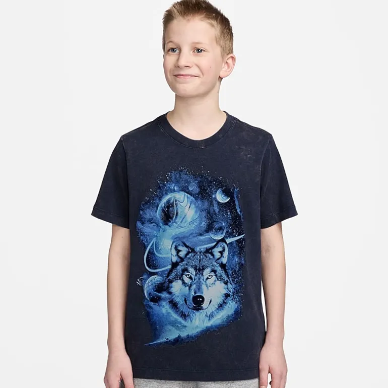 Nike Club Big Kid Unisex Crew Neck Short Sleeve Classic Fit Graphic T-Shirt