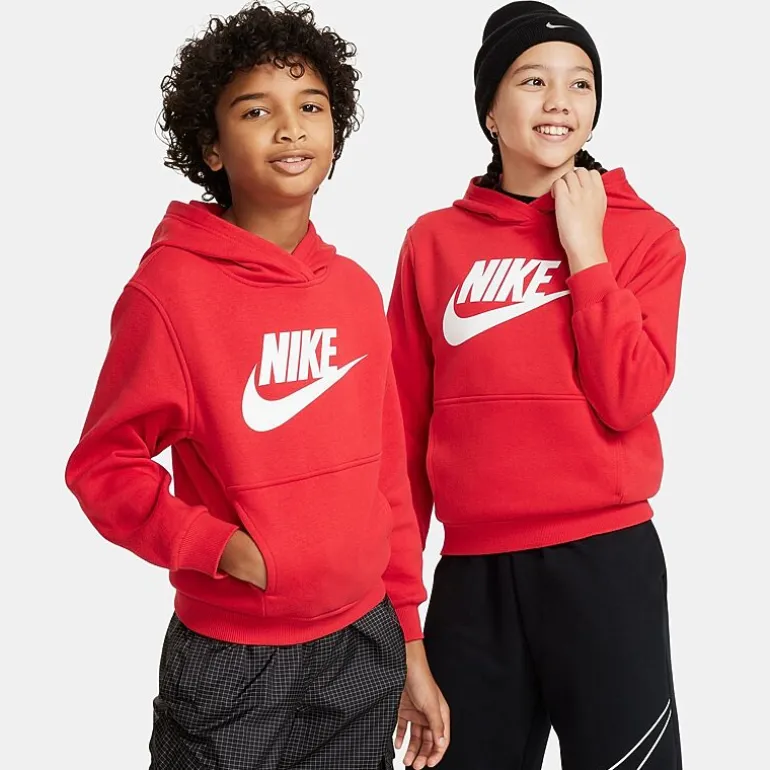 Nike Club Big Kid Unisex Long Sleeve Fleece Active Hoodie