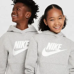Nike Club Big Kid Unisex Long Sleeve Fleece Active Hoodie