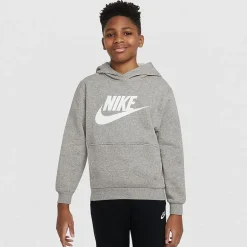 Nike Club Big Kid Unisex Long Sleeve Fleece Active Hoodie