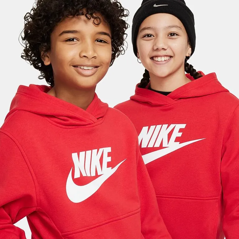 Nike Club Big Kid Unisex Long Sleeve Fleece Active Hoodie