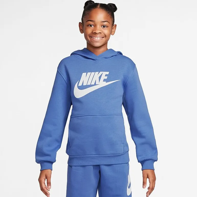 Nike Club Big Kid Unisex Long Sleeve Fleece Active Hoodie