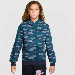 Nike Club Big Kid Unisex Long Sleeve Fleece Active Hoodie