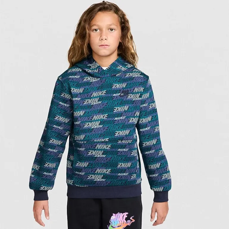 Nike Club Big Kid Unisex Long Sleeve Fleece Active Hoodie