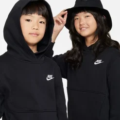 Nike Club Big Kid Unisex Long Sleeve Fleece Active Hoodie