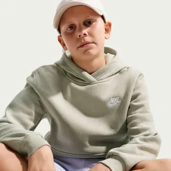 Nike Club Big Kid Unisex Long Sleeve Fleece Active Hoodie