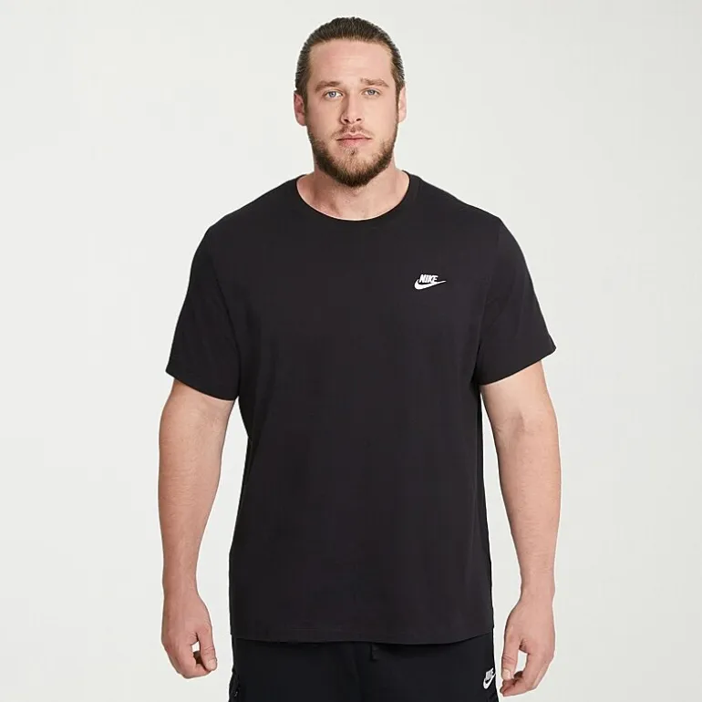 Nike Club Embroidered Logo Mens Crew Neck Short Sleeve Active Big and Tall T-Shirt