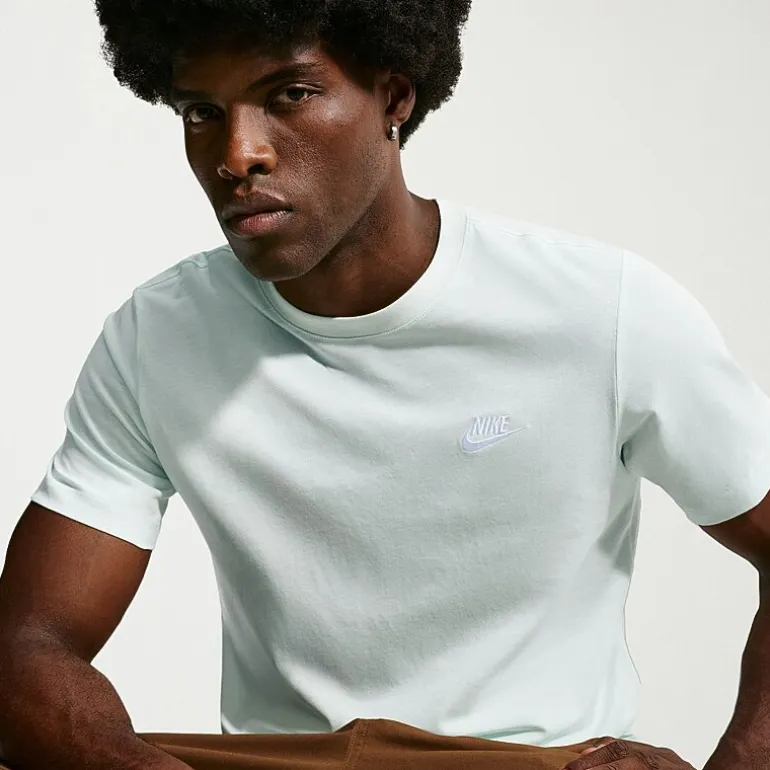 Nike Club Embroidered Logo Mens Crew Neck Short Sleeve Active Big and Tall T-Shirt