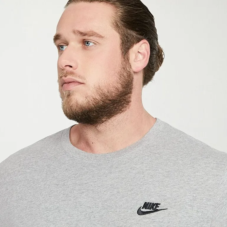 Nike Club Embroidered Logo Mens Crew Neck Short Sleeve Active Big and Tall T-Shirt