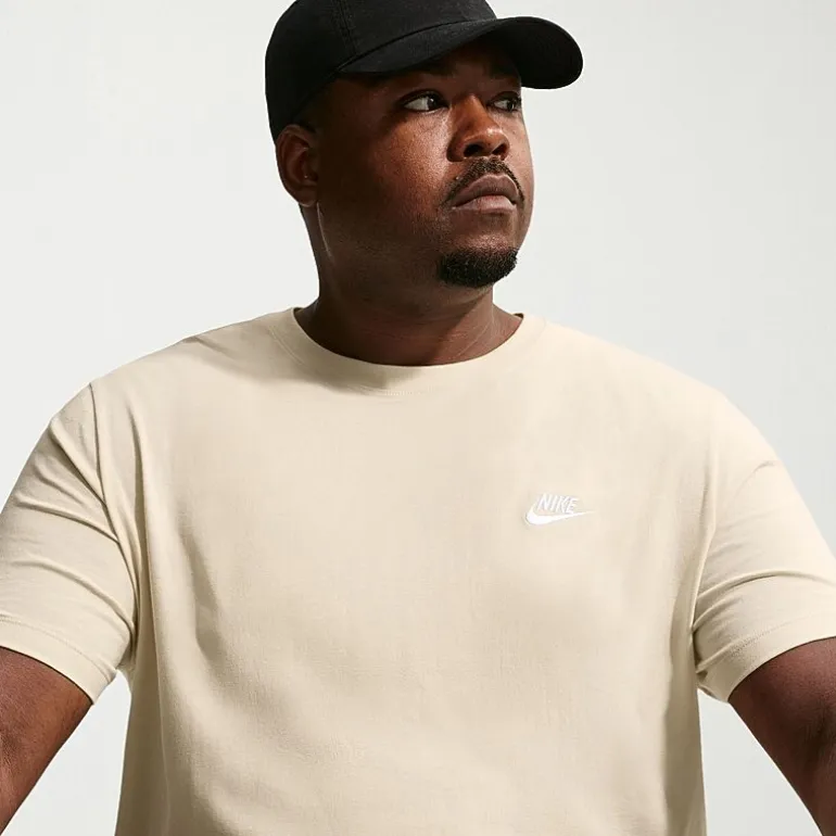 Nike Club Embroidered Logo Mens Crew Neck Short Sleeve Active Big and Tall T-Shirt