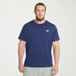 Nike Club Embroidered Logo Mens Crew Neck Short Sleeve Active Big and Tall T-Shirt