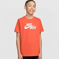 Nike Club Just Do It Big Kid Unisex Crew Neck Short Sleeve Regular Fit Graphic T-Shirt