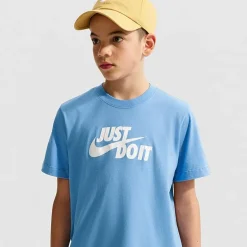 Nike Club Just Do It Big Kid Unisex Crew Neck Short Sleeve Regular Fit Graphic T-Shirt