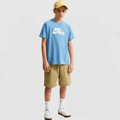 Nike Club Just Do It Big Kid Unisex Crew Neck Short Sleeve Regular Fit Graphic T-Shirt