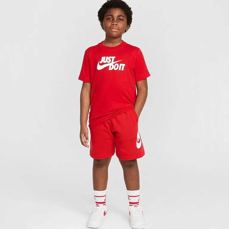 Nike Club Just Do It Big Kid Unisex Crew Neck Short Sleeve Regular Fit Graphic T-Shirt