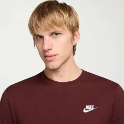 Nike Club Mens Crew Neck Long Sleeve Quick Dry Active Big and Tall T-Shirt